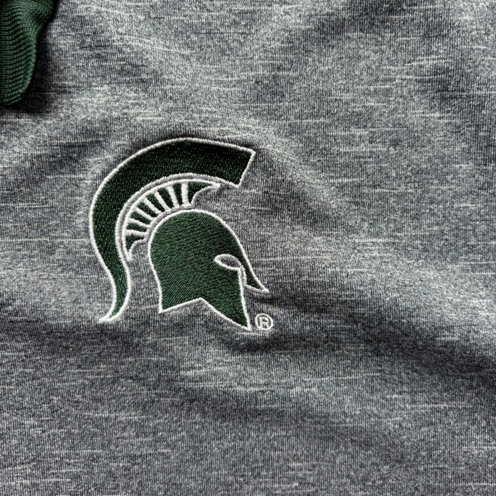 Pro Edge Michigan State Spartans Polo Shirt Mens 3XL Gray Green Golf - Picture 5 of 10